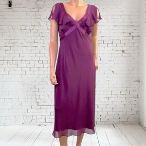 Bicé Whimsygoth Babydoll Sheer Dress Sz.14‎ Dark Fairy Romantic Plum